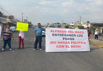 Habitantes de Ecatepec exigen la entrega de 7 pozos de agua al gobernador Alfredo del Mazo