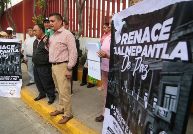 Vecinos, comerciantes y transportistas marchan para exigir seguridad en Tlalnepantla